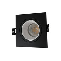 DENKIRS DK3071-BK+WH Встраиваемый светильник, IP 20, 10 Вт, GU5.3, LED, черный белый, пластик