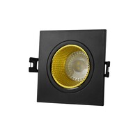 DENKIRS DK3071-BK+YE Встраиваемый светильник, IP 20, 10 Вт, GU5.3, LED, черный желтый, пластик
