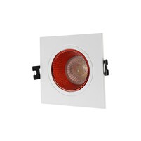 DENKIRS DK3071-WH+RD Встраиваемый светильник, IP 20, 10 Вт, GU5.3, LED, белый красный, пластик