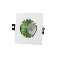 DENKIRS DK3071-WH+GR Встраиваемый светильник, IP 20, 10 Вт, GU5.3, LED, белый зеленый, пластик