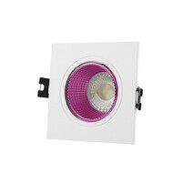 DENKIRS DK3071-WH+PI Встраиваемый светильник, IP 20, 10 Вт, GU5.3, LED, белый розовый, пластик