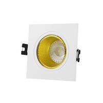 DENKIRS DK3071-WH+YE Встраиваемый светильник, IP 20, 10 Вт, GU5.3, LED, белый желтый, пластик