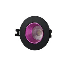 DENKIRS DK3061-BK+PI Встраиваемый светильник, IP 20, 10 Вт, GU5.3, LED, черный розовый, пластик