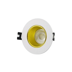 DENKIRS DK3061-WH+YE Встраиваемый светильник, IP 20, 10 Вт, GU5.3, LED, белый желтый, пластик