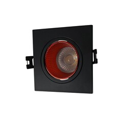 DENKIRS DK3071-BK+RD Встраиваемый светильник, IP 20, 10 Вт, GU5.3, LED, черный красный, пластик