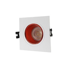 DENKIRS DK3071-WH+RD Встраиваемый светильник, IP 20, 10 Вт, GU5.3, LED, белый красный, пластик