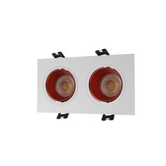 DENKIRS DK3072-WH+RD Встраиваемый светильник, IP 20, 10 Вт, GU5.3, LED, белый красный, пластик