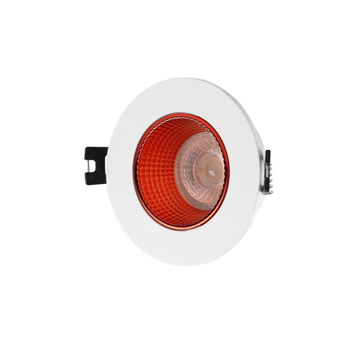DENKIRS DK3061-WH+RD Встраиваемый светильник, IP 20, 10 Вт, GU5.3, LED, белый красный, пластик