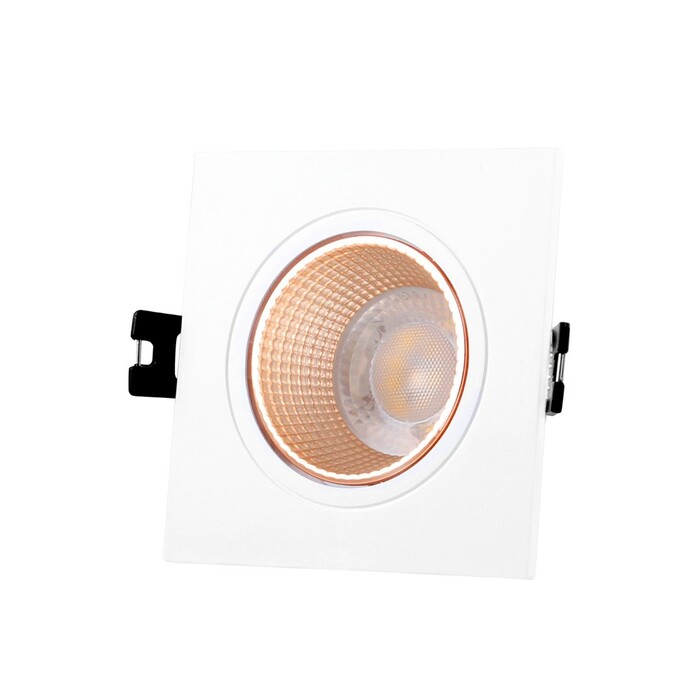 DENKIRS DK3071-WBR Встраиваемый светильник, IP 20, 10 Вт, GU5.3, LED, белый бронзовый, пластик