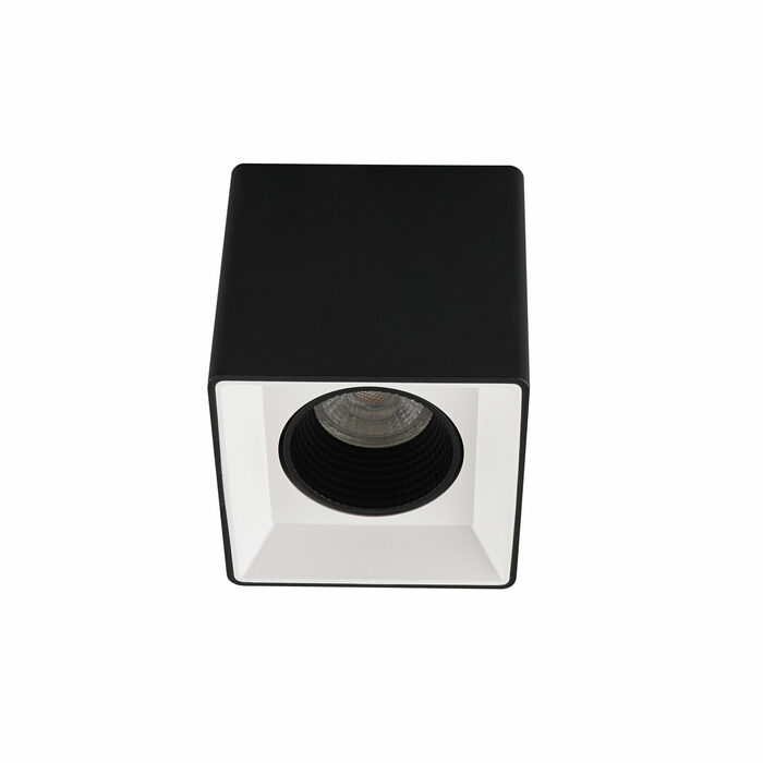 DENKIRS DK3080-BW+BK Светильник накладной IP 20, 10 Вт, GU5.3, LED, черно-белый черный, пластик