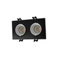 DENKIRS DK3072-BK+WH Встраиваемый светильник, IP 20, 10 Вт, GU5.3, LED, черный белый, пластик