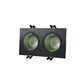 DENKIRS DK3072-BK+GR Встраиваемый светильник, IP 20, 10 Вт, GU5.3, LED, черный зеленый, пластик