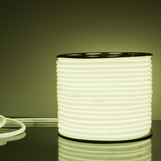ELEKTROSTANDART Гибкий неон LS003 220V 9.6W 144Led 2835 IP67 16mm 6500K круг белый, 50 м(цена за 1м)