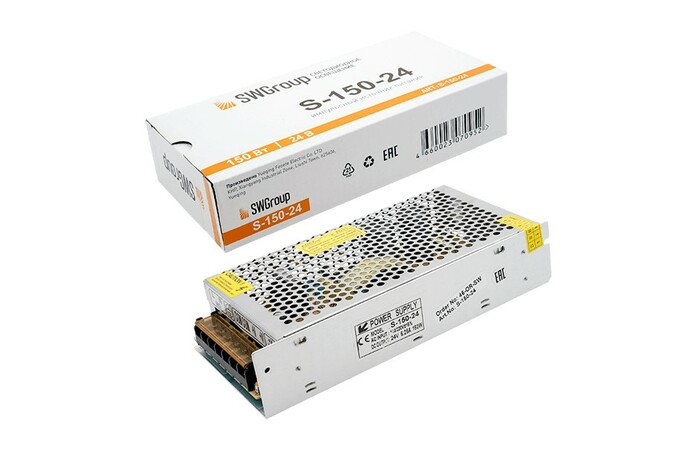 Блок питания SWG S-150-24 IP20 24V металл сетка. 