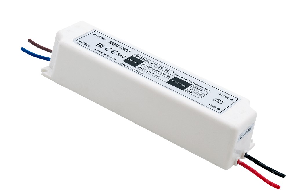 Блок питания для ленты SWG LV-35-24  IP 67 пластик 35 W, 24V 