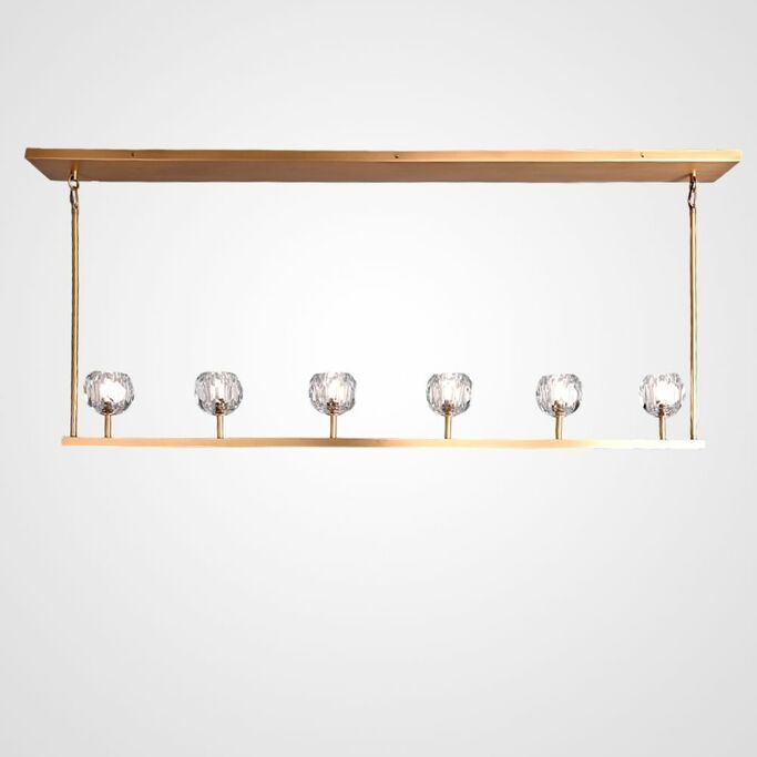 Люстра Rh Boule De Cristal Linear Chandelier 6 Bronze By Imperiumloft