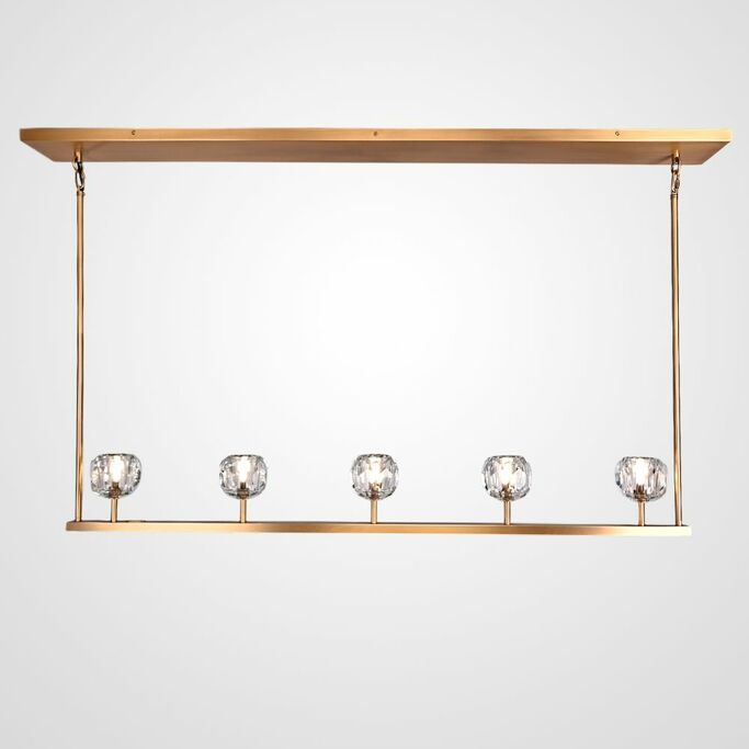 Люстра Rh Boule De Cristal Linear Chandelier 5 Bronze By Imperiumloft