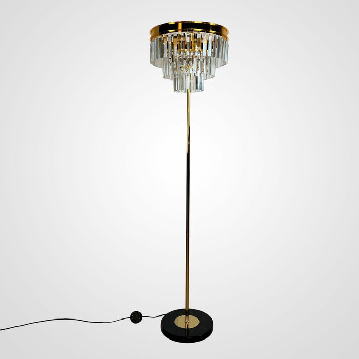 Торшер Rh 1920S Odeon Clear Glass Floor Lamp Gold By Imperiumloft