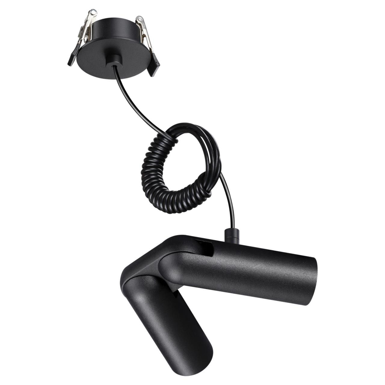 NOVOTECH 359386 KONST NT24 черный База встраиваемая для ввода питания с гибким угловым соединителем 