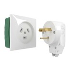 Werkel W1189201  Комплект: розетка с вилкой для электроплиты 32А 250В, коробка в стену (белый)
