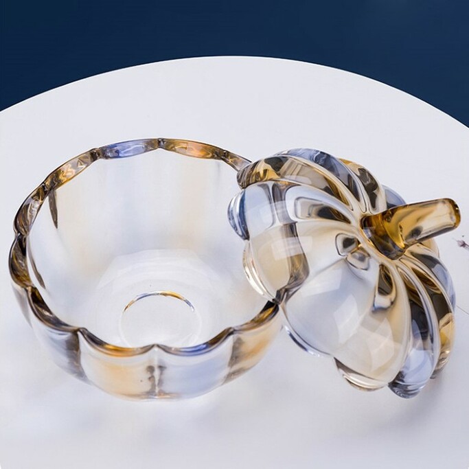 Шкатулка Cloyd POME Box   выс. 17 см - янтар. стекло (арт.50052)