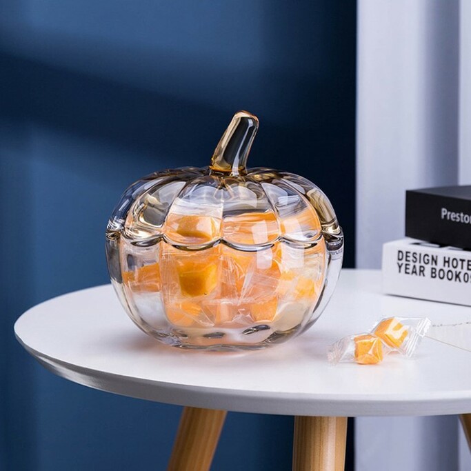 Шкатулка Cloyd POME Box   выс. 17 см - янтар. стекло (арт.50052)