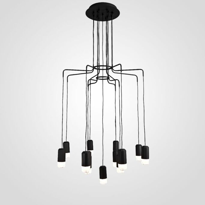 Wireflow Led Black Suspension Lam 13 Патронов By Imperiumloft