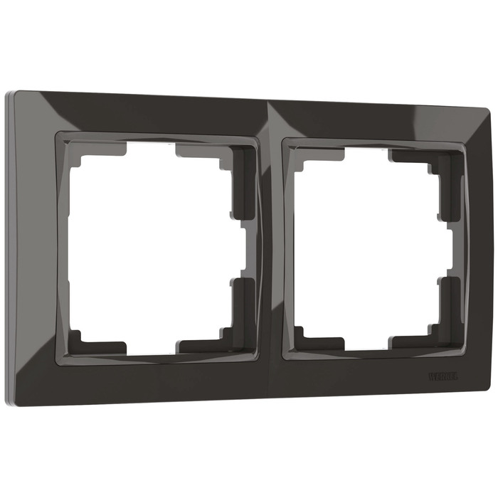 Werkel W0022007  Рамка на 2 поста Snabb basic (серо-коричневый)
