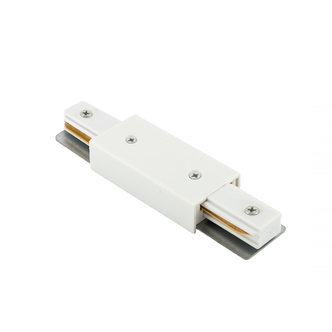DENKIRS TR1008-WH Прямой коннектор с возможностью подачи питания, белый