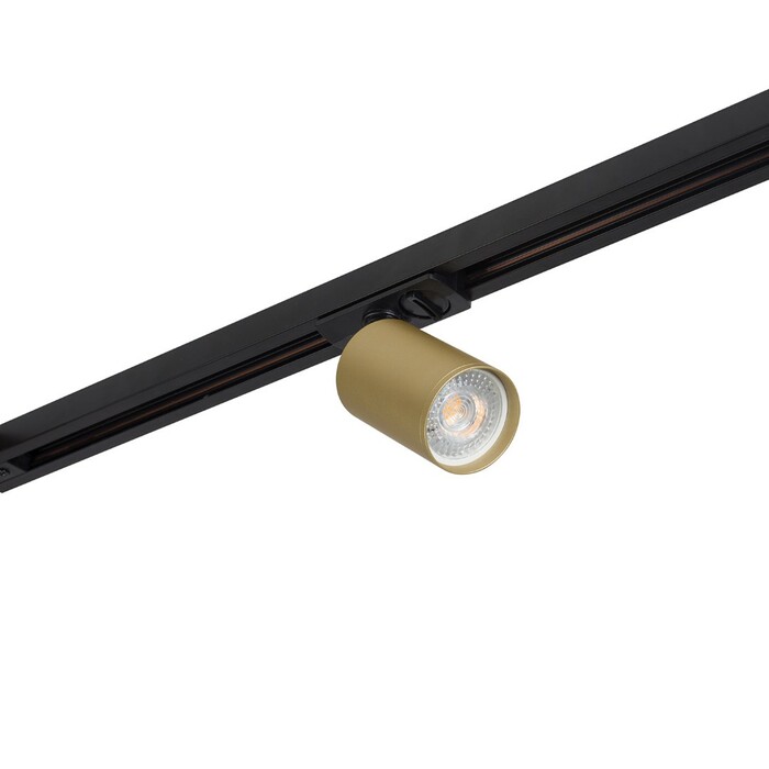 DENKIRS DK6201-BG Трековый светильник IP 20, 15 Вт, GU5.3, матовое золото с черным, алюминий
