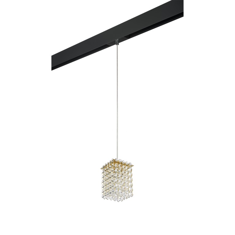 LIGHTSTAR PRO795412 Светильник д 1-фазн трека CRISTALLO 1х40W G9 ЗОЛОТО ЧЕРНЫЙ (795412+595007)
