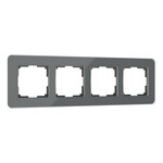 Werkel W0042440  Рамка на 4 поста Elite (графит, стекло)
