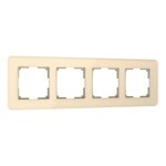 Werkel W0042443  Рамка на 4 поста Elite (айвори, стекло)