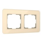 Werkel W0022443  Рамка на 2 поста Elite (айвори, стекло)