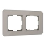 Werkel W0022417  Рамка на 2 поста Elite (дымчатый, стекло)