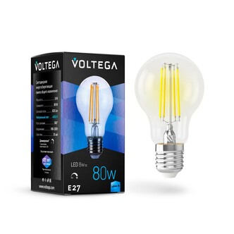 VOLTEGA 5490 VG10-А1E27cold8W-FD Crystal A60 8W 4000K E27 DIM