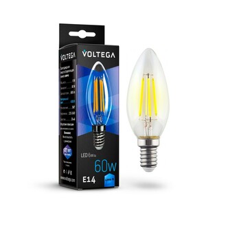 VOLTEGA 7020 VG10-C1E14cold6W-F Crystal Candle 6W 4000K E14
