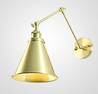 Бра Gloce Cone Shade Loft Industrial Metal Tall Gold By Imperiumloft