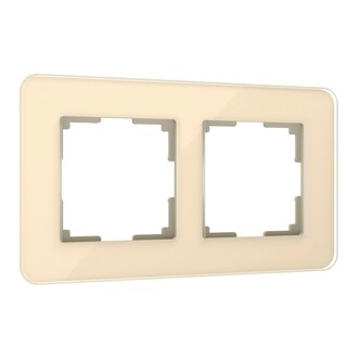 Werkel W0022443  Рамка на 2 поста Elite (айвори, стекло)