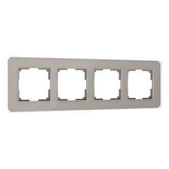 Werkel W0042417  Рамка на 4 поста Elite (дымчатый, стекло)
