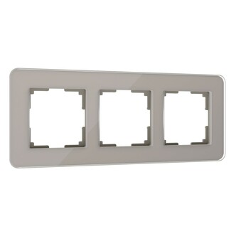 Werkel W0032417  Рамка на 3 поста Elite (дымчатый, стекло)