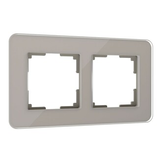 Werkel W0022417  Рамка на 2 поста Elite (дымчатый, стекло)