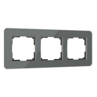 Werkel W0032440  Рамка на 3 поста Elite (графит, стекло)