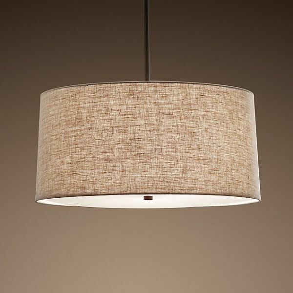 Люстра Rh Round Linen Shade Pendant By Imperiumloft