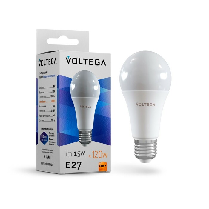 VOLTEGA 7156 VG2-A60E27warm15W Simple  A60 15W 2800K E27