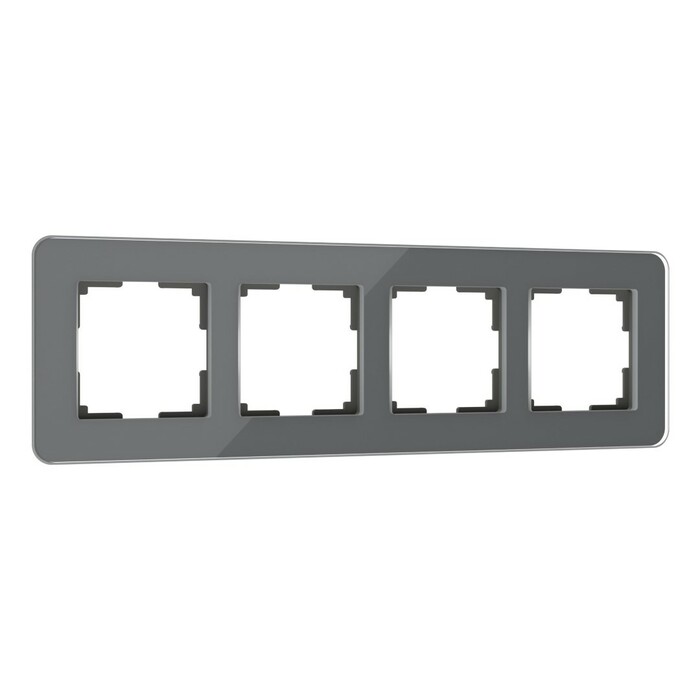Werkel W0042440  Рамка на 4 поста Elite (графит, стекло)