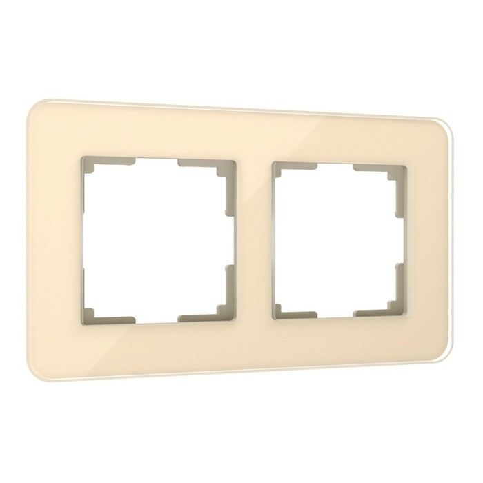 Werkel W0022443  Рамка на 2 поста Elite (айвори, стекло)