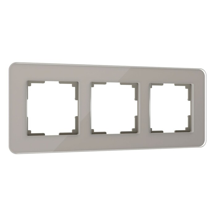 Werkel W0032417  Рамка на 3 поста Elite (дымчатый, стекло)