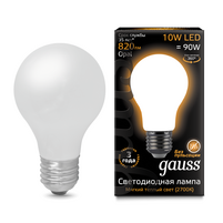 Лампа Gauss LED Filament A60 OPAL E27 10W 2700К 1 10 40 102202110