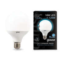 Лампа Gauss LED G95 E27 16W 4100K 1 32 105102216